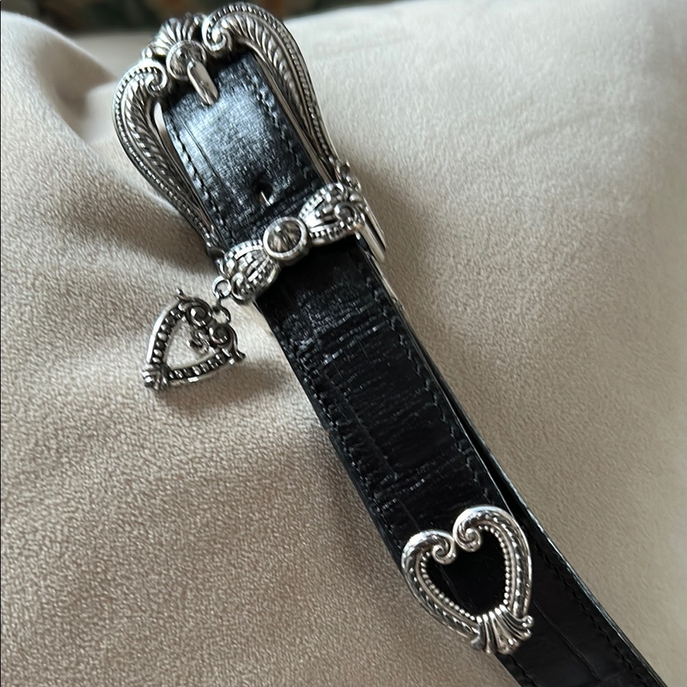 Brighton Black and Silver Ornate Belt - Picture 3 of 4
